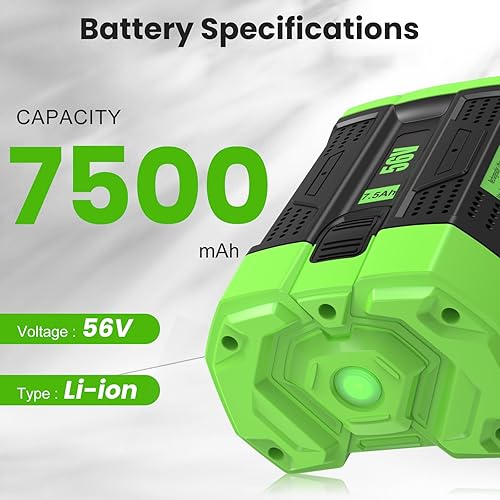 Miniatura 9 de Dosctt Baterías de repuesto de 56 V para batería EGO compatible con batería EGO de 56 V BA4200 BA4200T BA2800T BA2800 BA1400T para herramientas