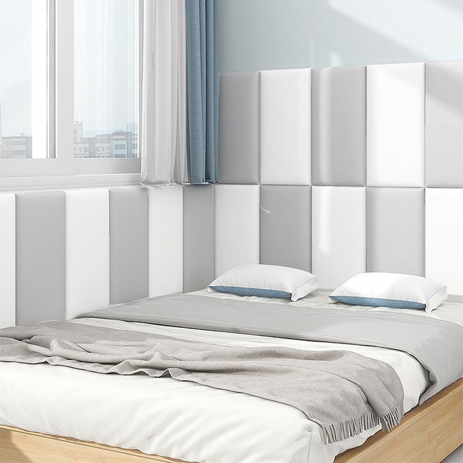 Panneaux muraux rembourres 3D et tete de lit rembourree pour securite lit enfant
