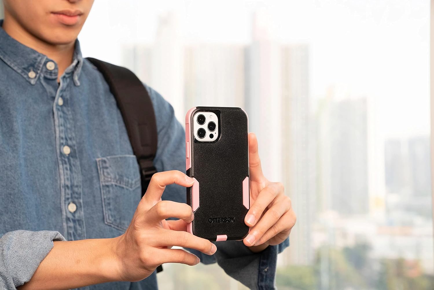 OtterBox iPhone 13 (ONLY) Commuter Series Case - Rock Skip Way, Slim & Tough, Pocket-Friendly, with Port Protection Blue