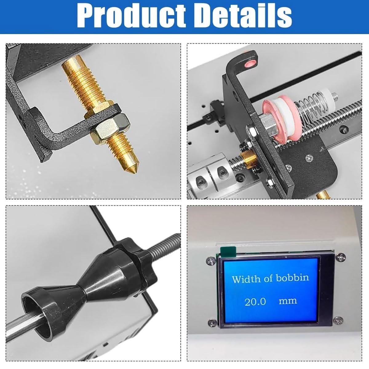 Bobinadora digital automática de cable, 2-15 vueltas/s, dispositivo ajustable para línea de pesca, alambre esmaltado, precisión de 0,01 mm, con amplificador de tubo