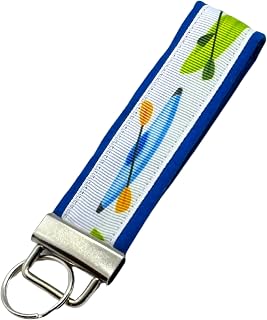 Kayak Key Chain on Blue Background | Key Fob, Fabric Key Holder
