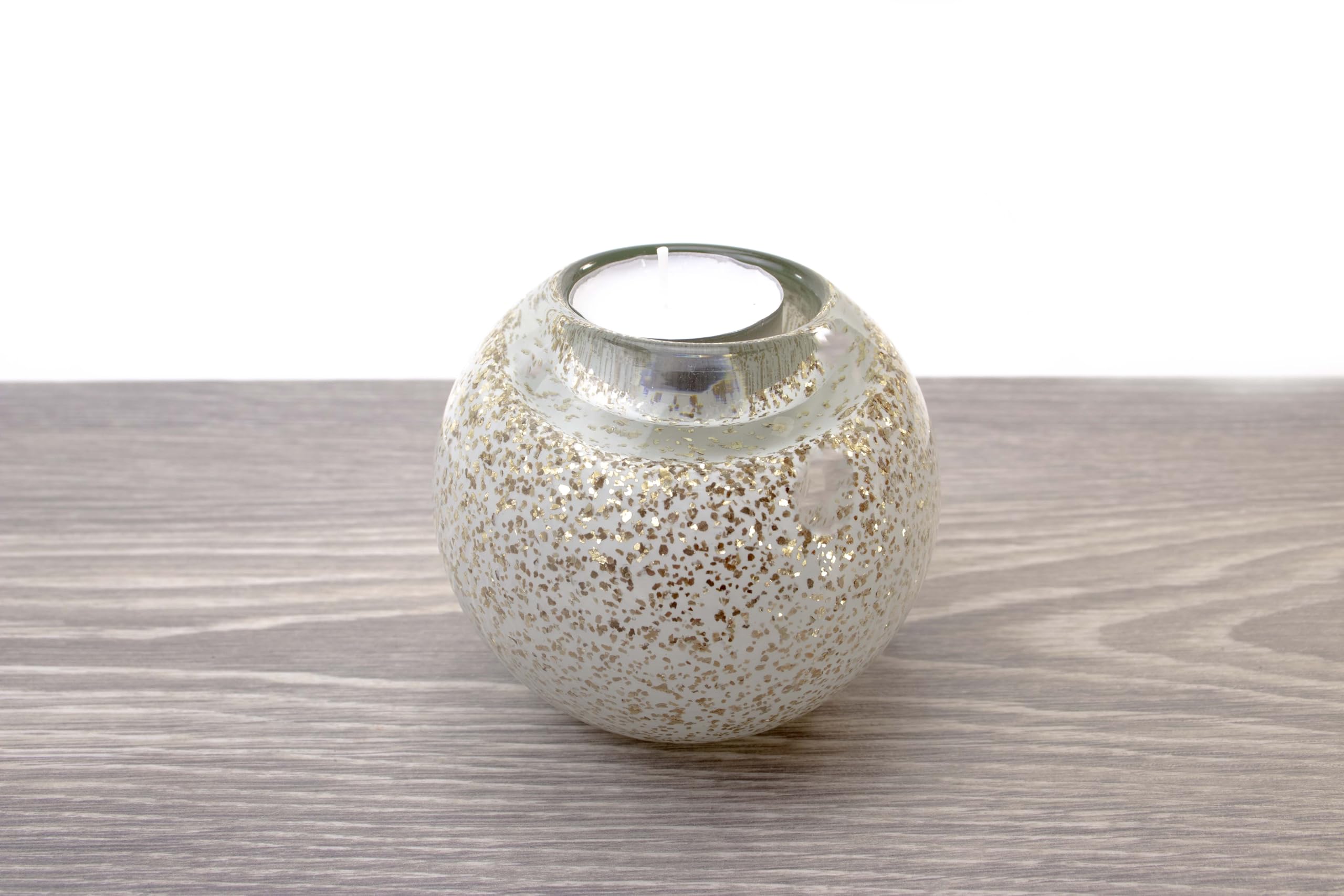 Urn Waxinelichthouder Wit Gemarmerd - Uitvaartwinkel Infinity