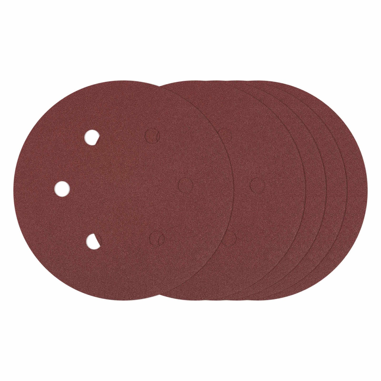 Kozelo 30 Pcs Sanding Disc 220 mm 80 Grit 6 Hole Hook and Loop Random Orbital Sandpapers Suitable for Drywall Sander Wood Metal Furniture, Red โ image 1