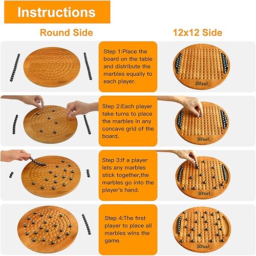 Miniatura 8 de Juego de ajedrez magnético de madera, juego de ajedrez magnético con tablero de ajedrez de madera dura y 30 bolas magnéticas, juego de mesa de viaje