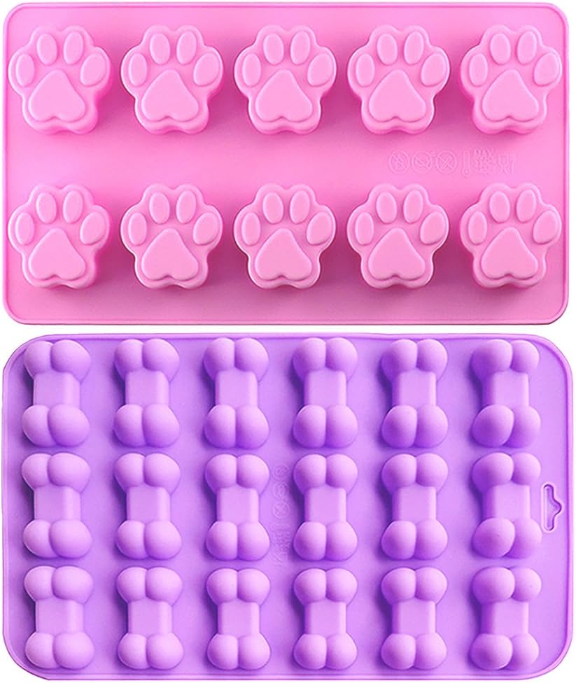 Food Grade Silicone Mold, IHUIXINHE Non-stick Ice Cube Mold, Jelly, Biscuits, Chocolate, Candy, Cupcake Baking Mould, Muffin pan