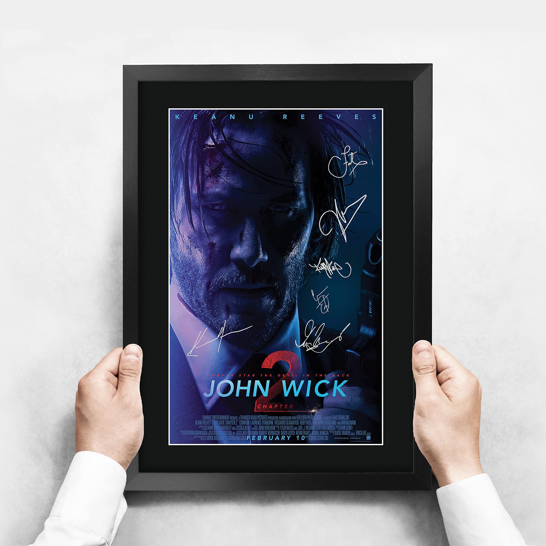 HWC Trading FR A3 John Wick 2 Keanu Reeves Gifts Printed Poster Signed Autograph Picture for Movie Memorabilia Fans - A3 Framed - Image 3