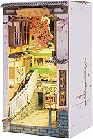 Vista 1 de Kit Rincón de Libro Rowood, Decoración de Estantería con Inserto de Callejón, Rompecabezas de Madera 3D, Kit de Modelo de Sujetalibros