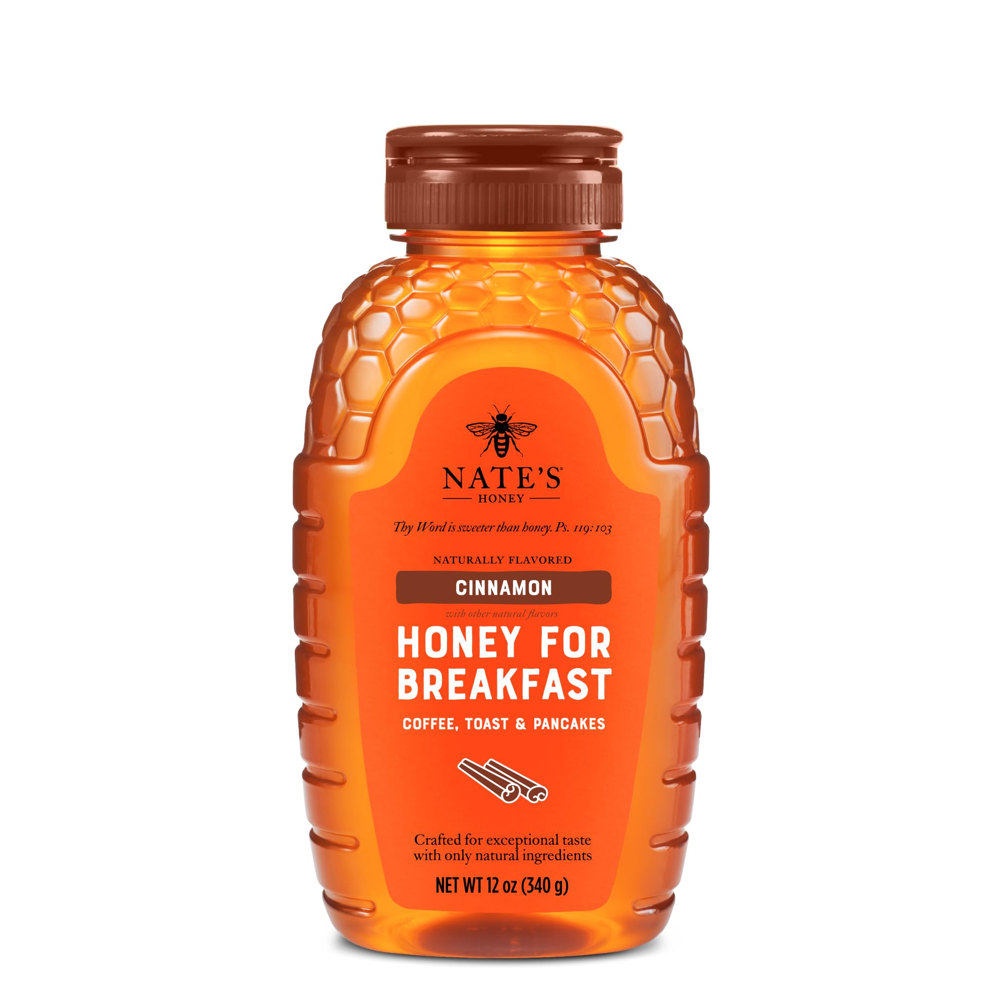 Nate's Cinnamon Honey - 12 oz Squeeze Bottle Cinnamon 12 Ounce (Pack of 1)