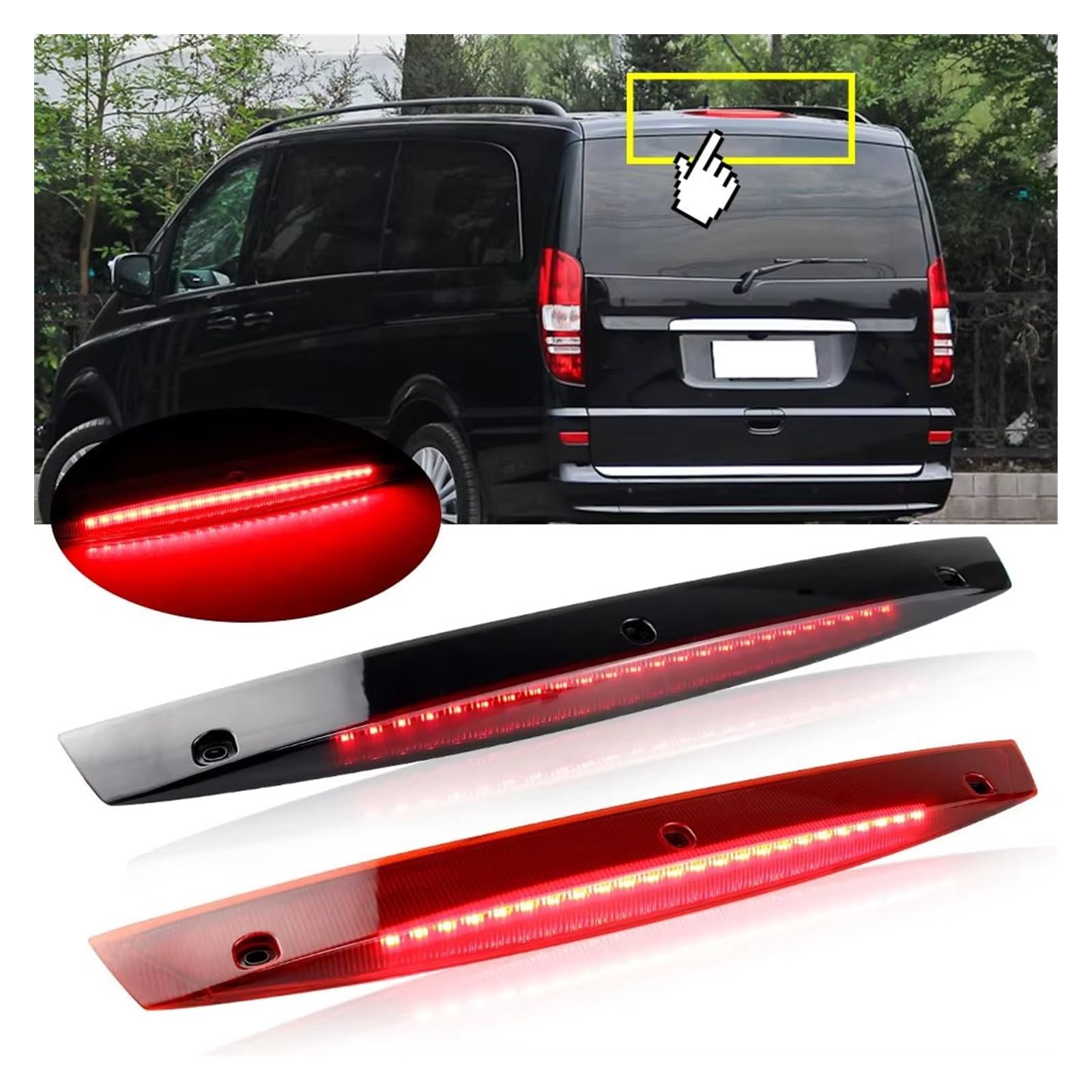 LED lámpara de freno central Para Benz para Vito para Viano W639 LED de montaje alto tercera luz de freno lámpara de señal trasera CANbus A6398200056