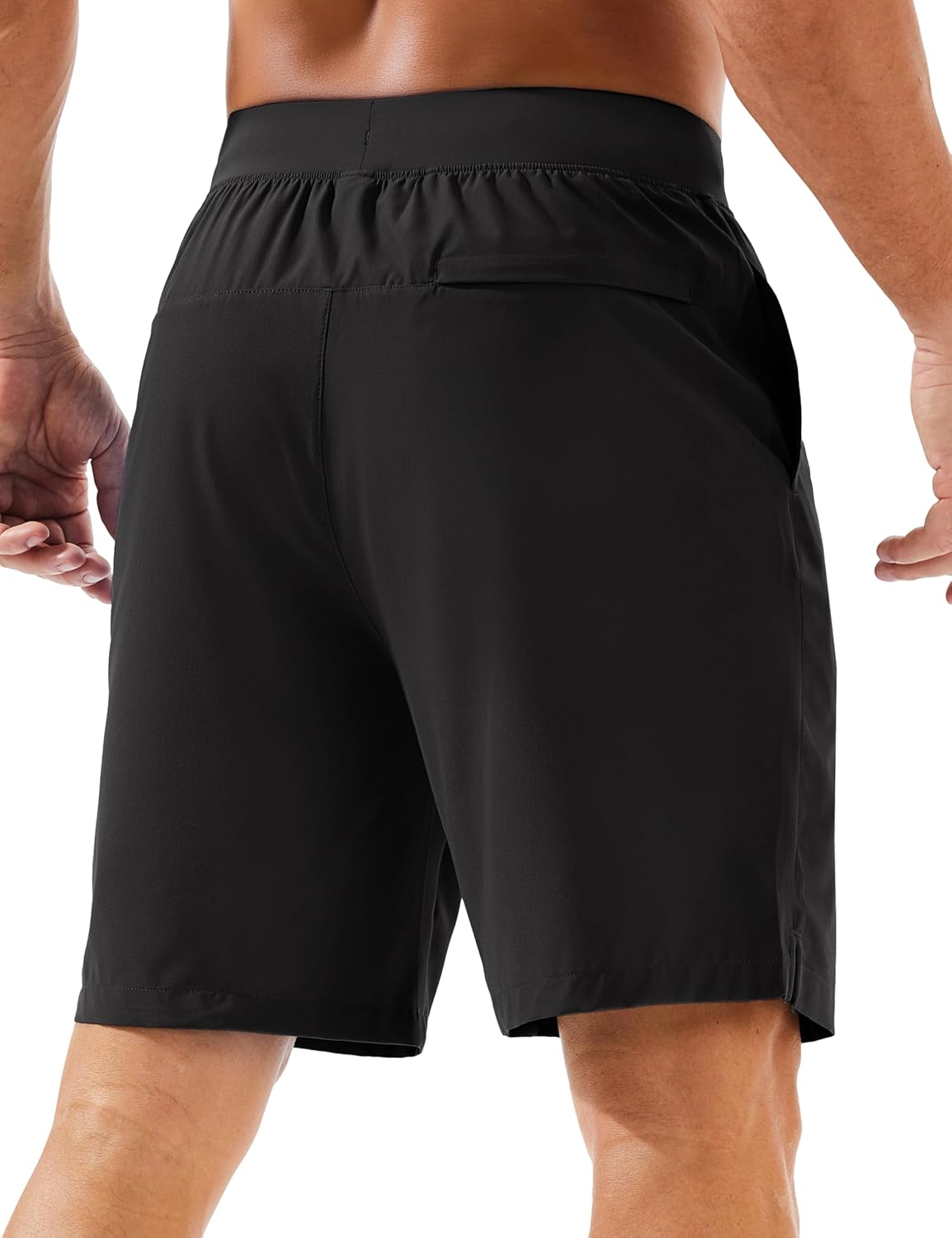 MAGCOMSEN Men's Athletic Running Shorts 8" Quick Dry Lightweight Workout Gym Sports Hiking Shorts UPF 50+ with 3 Pockets - Image 2
