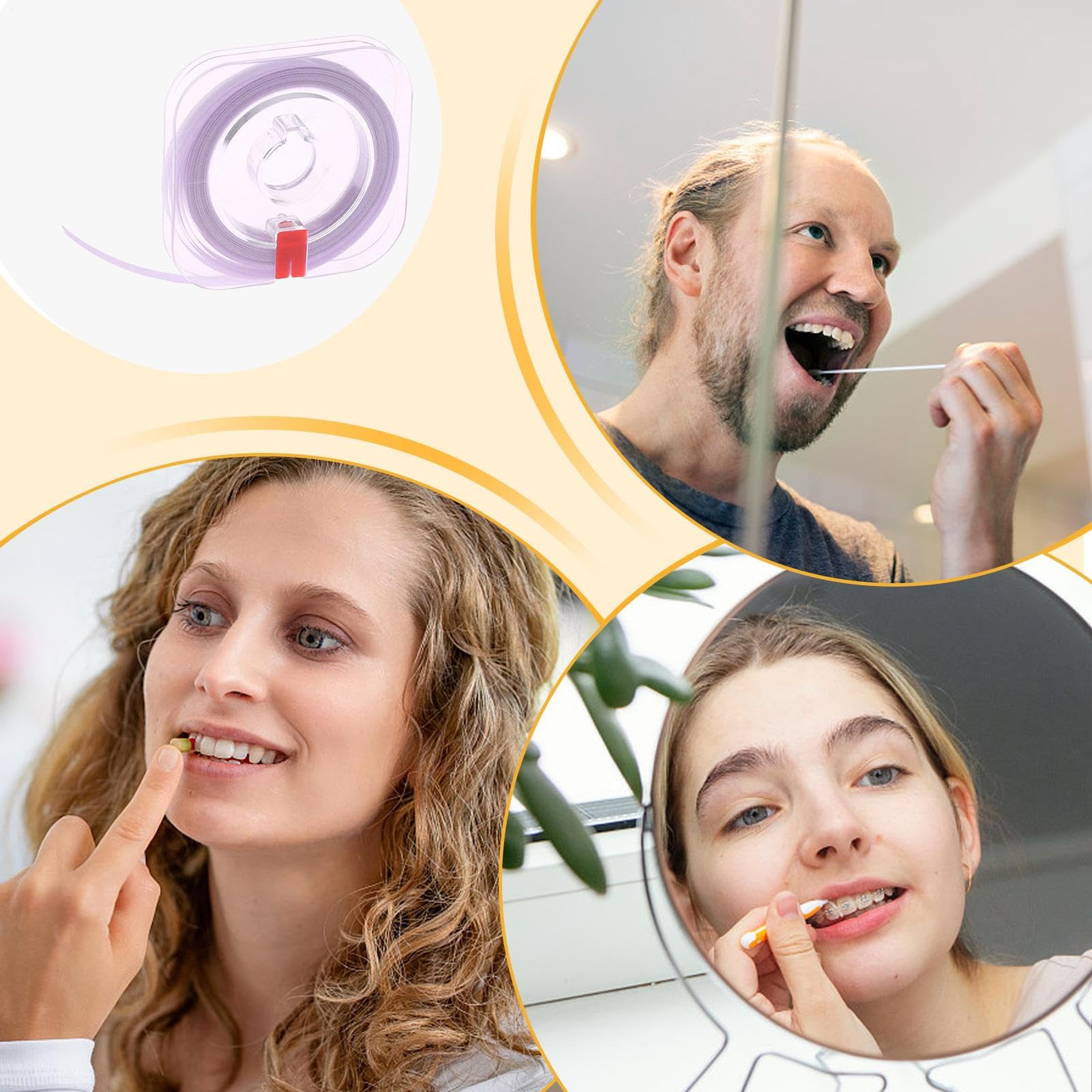 Nastro Di Finitura Dentistico - Brilon In Resina Lucidatura Denti Di 6 M | Strumento Per La Pulizia Della Cura Orale, Bine Brilon Dentale Abrasiva | File Di Levigatura Interdentale Durevole Per Il