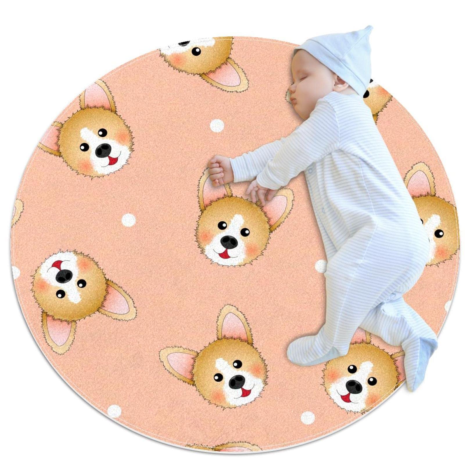 Tapis chien Corgi mignon pour chambre d'enfant et espace de jeux