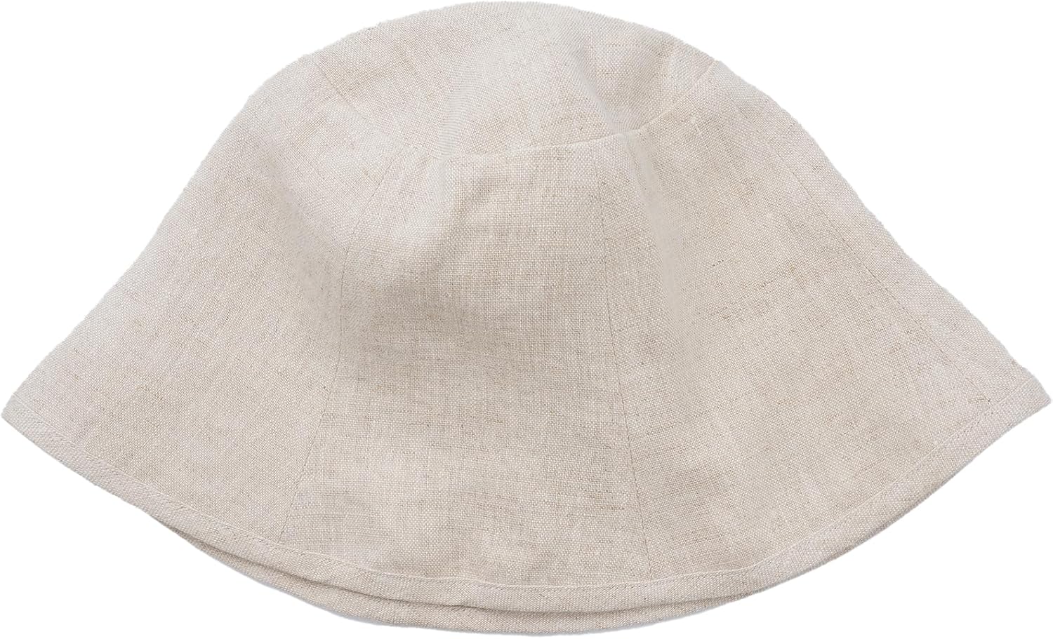 Amazhiyu 100% Linen Bucket Hat for Women Solid Color Summer Casual Double Layer Sun
