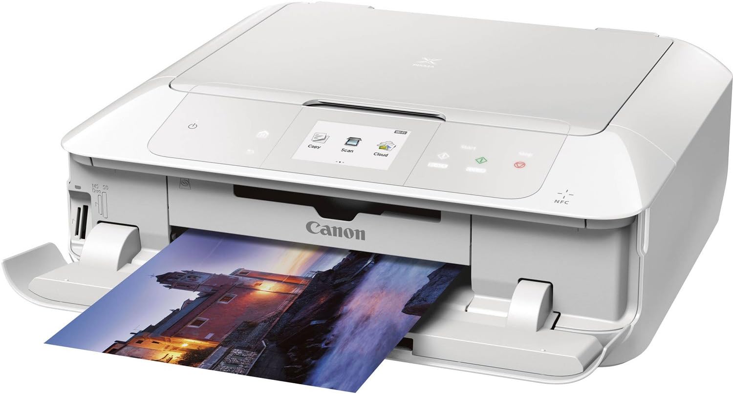 Canon MG7720 printer with paper loaded in the front tray