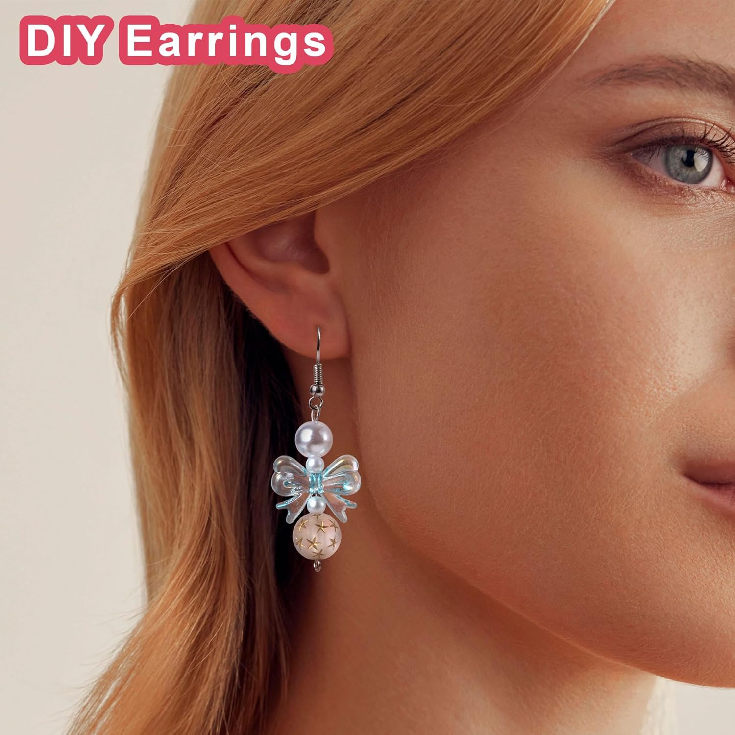 200pcs Colorful Bow Beads 18x14mm 3D Cute Acrylic Beadable Bowknot Aesthetic Charms Bulk Supplies for Pens Keychain Bracelet Necklace Earring Jewelry Making DIY Crafts - 8 Colors - Image 6