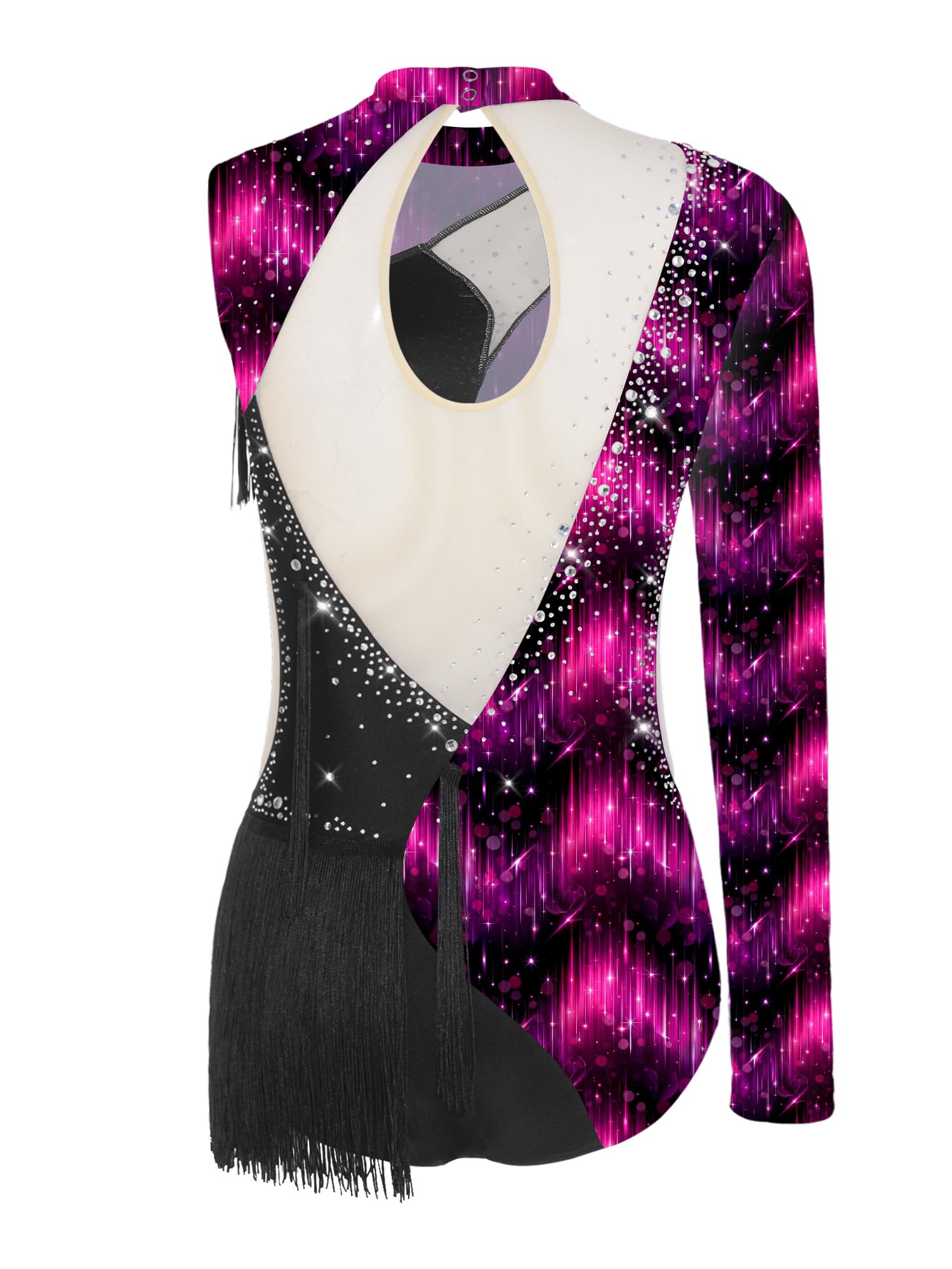Gilet Danza Latina Donna Vestito Danza Latina Con Frange Donne Tuta E Ginnastica Donne Vestiti Ballo Outfit Feste Jazz Latino