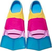 Vista 32 de Aletas de natación para niños, aletas cortas para niños y jóvenes, aletas de natación para entrenamiento de natación para niños, niñas, niños Verde