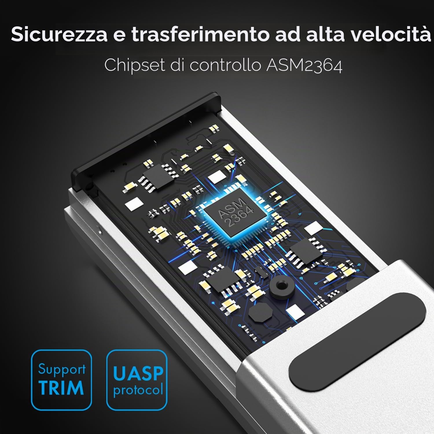 Graugear G-M206-20G-F M.2 NVMe SSD Gehäuse - USB-C 3.2 Gen2x2, 20 Gbit/s