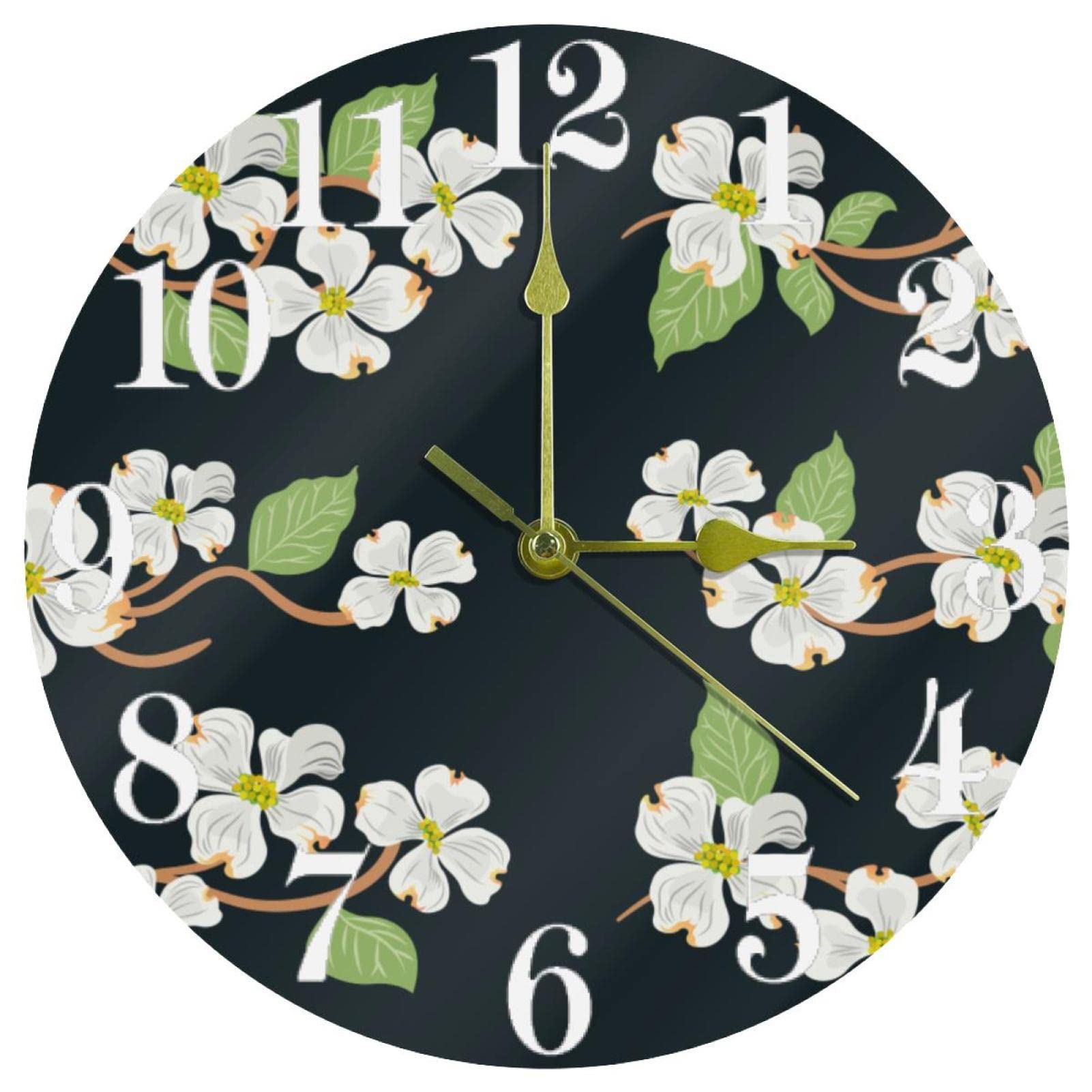 Horloge murale silencieuse sans tic-tac Dogwood pour retrouver le sommeil