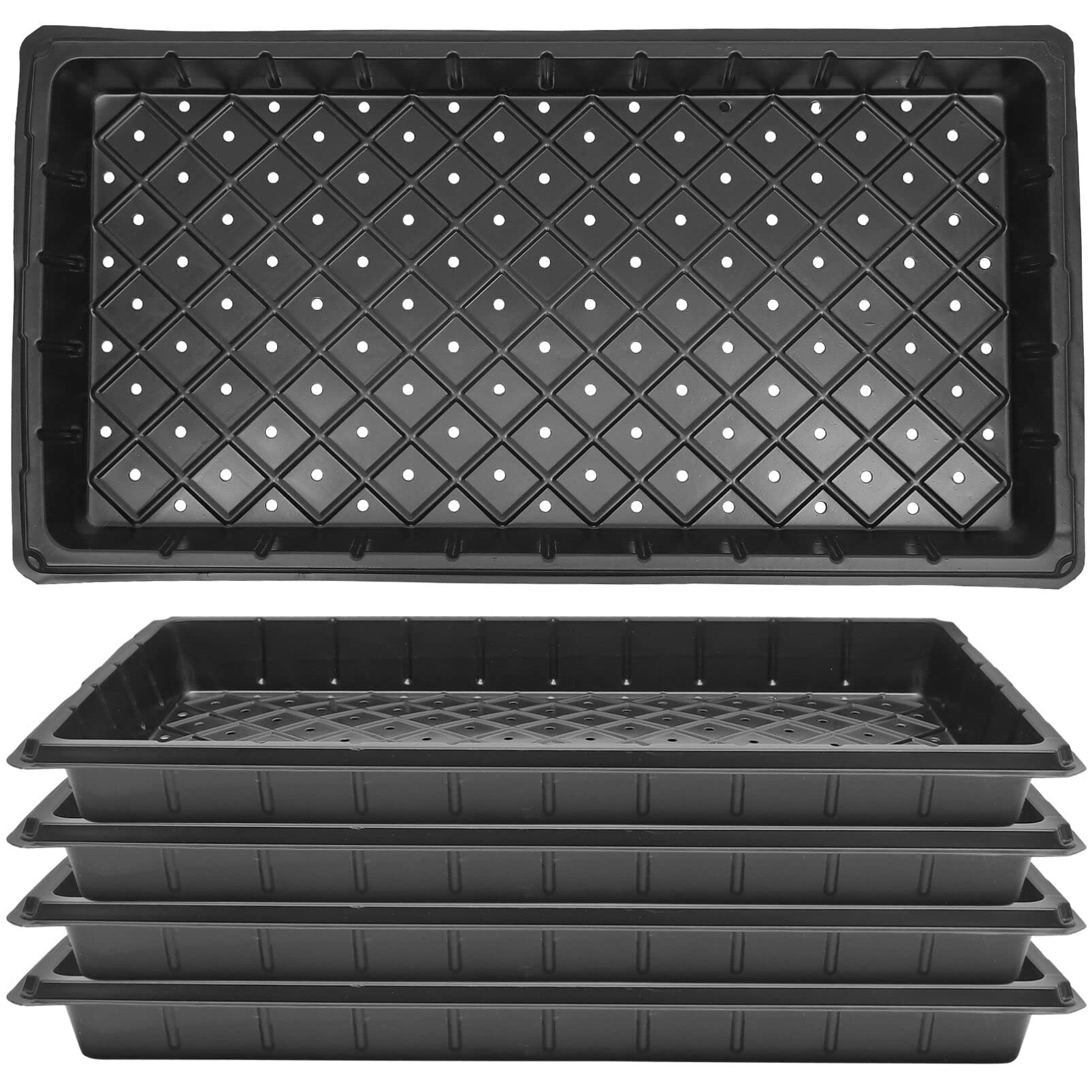Yardwe 5pièces Lot de Plateaux De Germination Réutilisables avec Trous pour Démarrage De Plantes Et Culture De Semis