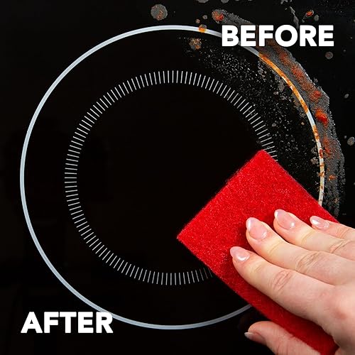 Miniatura 5 de Weiman Cook Top - Almohadillas para fregar, 3 unidades, paquete de 2 cortan las manchas más duras, las almohadillas para fregar cuidadosamente