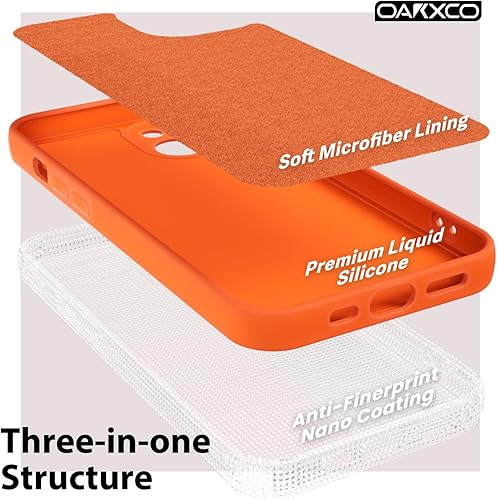 Miniatura 5 de oakxco Funda de silicona líquida para iPhone 13, color sólido brillante fluorescente, bonita funda protectora de TPU de goma suave delgada delgada y