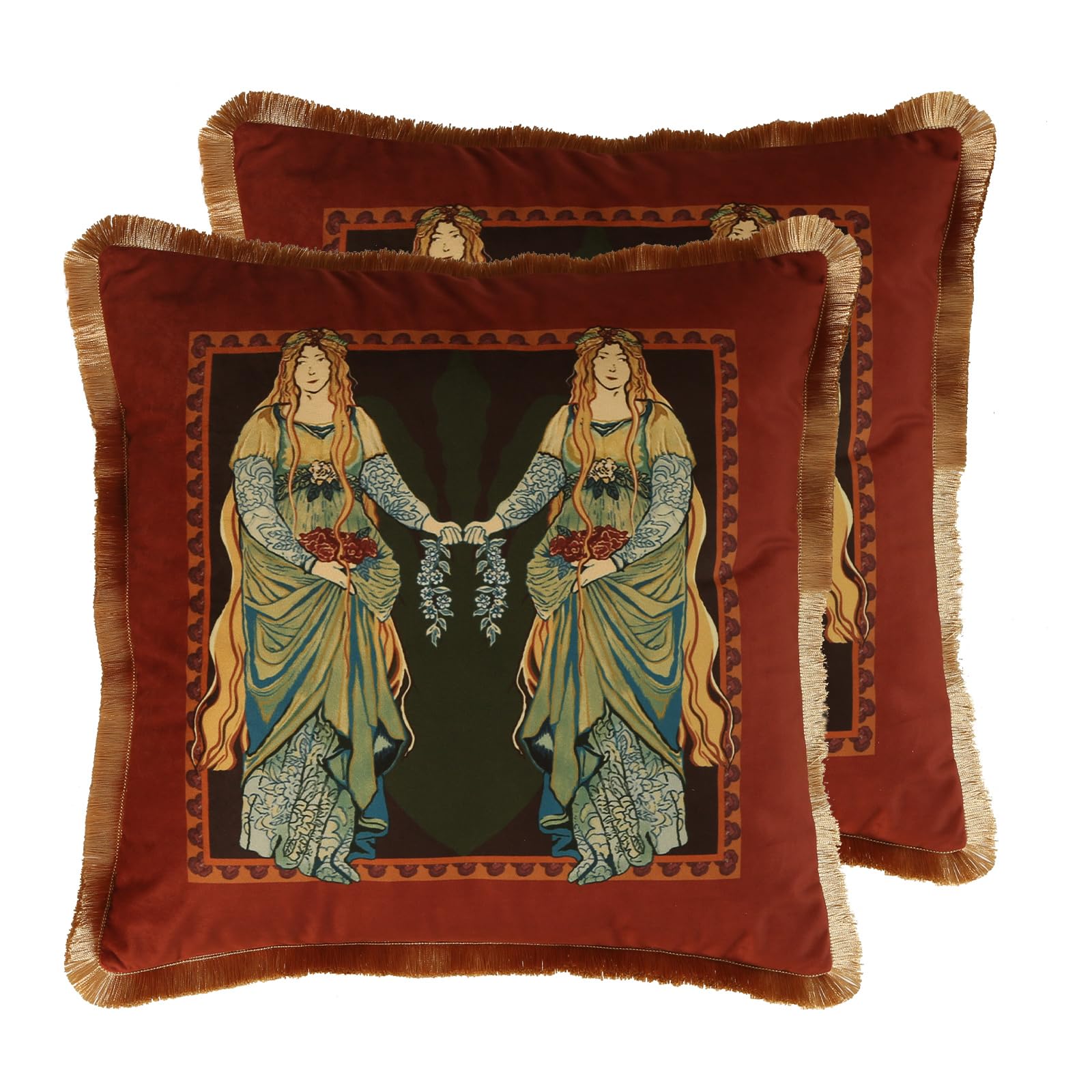 Photo 1 of patdrea Velvet Throw Pillow Cover Set of 2, 18" x 18"