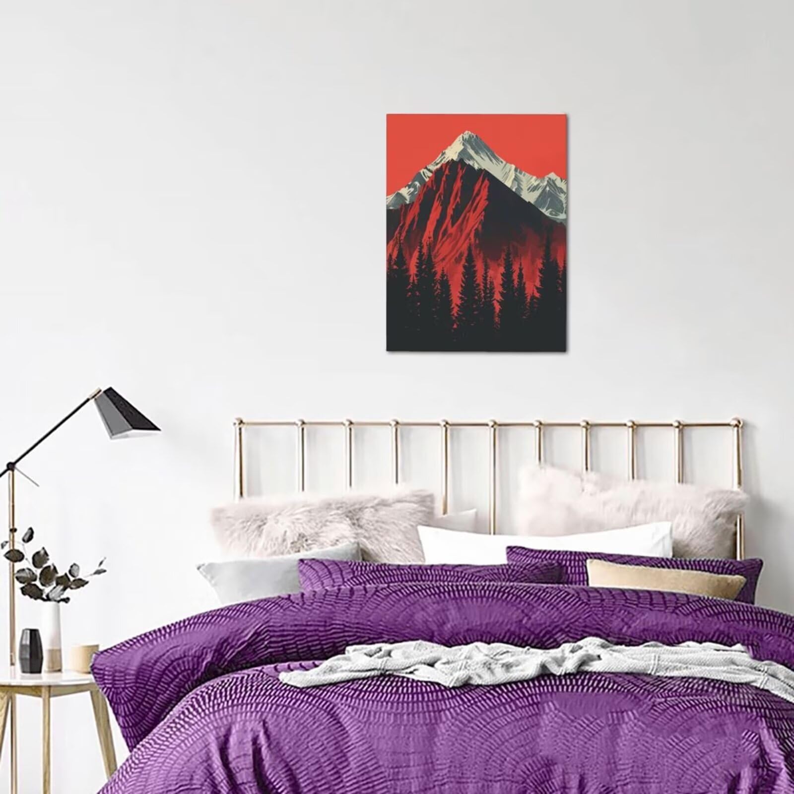 Malen Nach Zahlen Landschaft, DIY Ölgemälde Malen Nach Zahlen Erwachsene Berg, Painting by Numbers Adult/Anfänger mit 6 Pinseln und Acrylfarben, für Haus Wand Deko - (75x100 cm, Ohne Rahmen) MK82