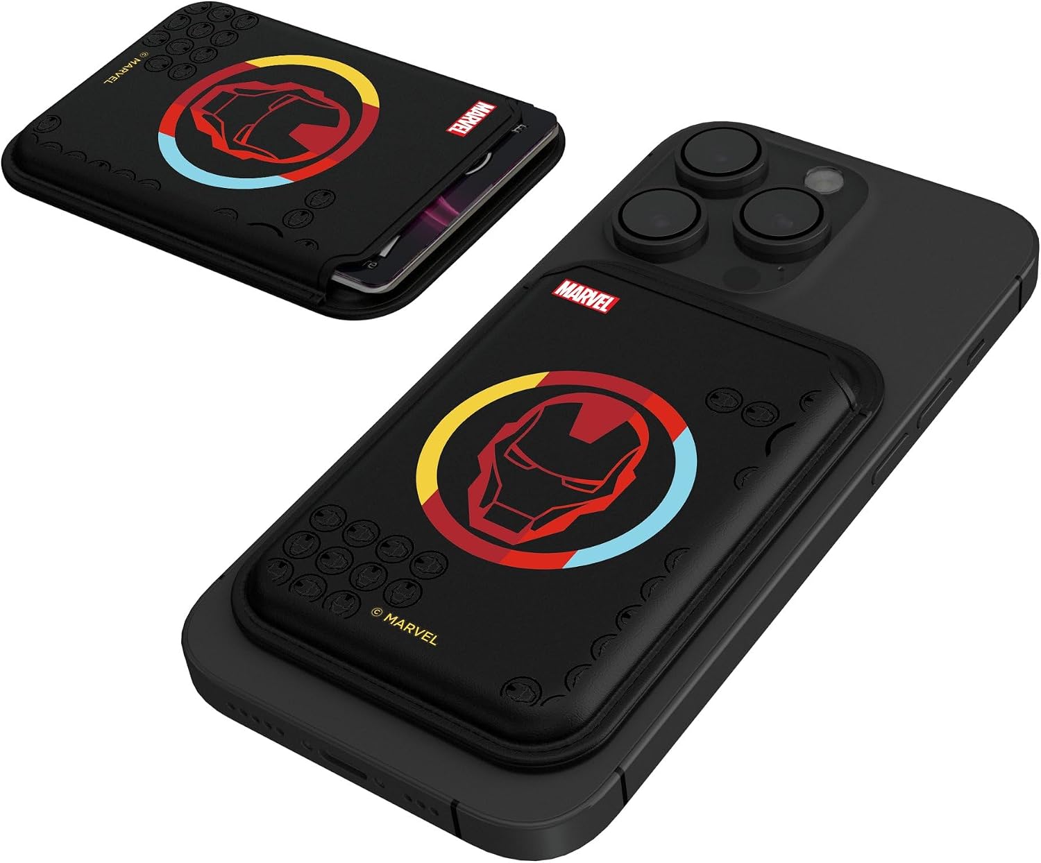 Keyscaper Marvel Avengers Iron Man Sigil Black Magnetic Credit Card Wallet