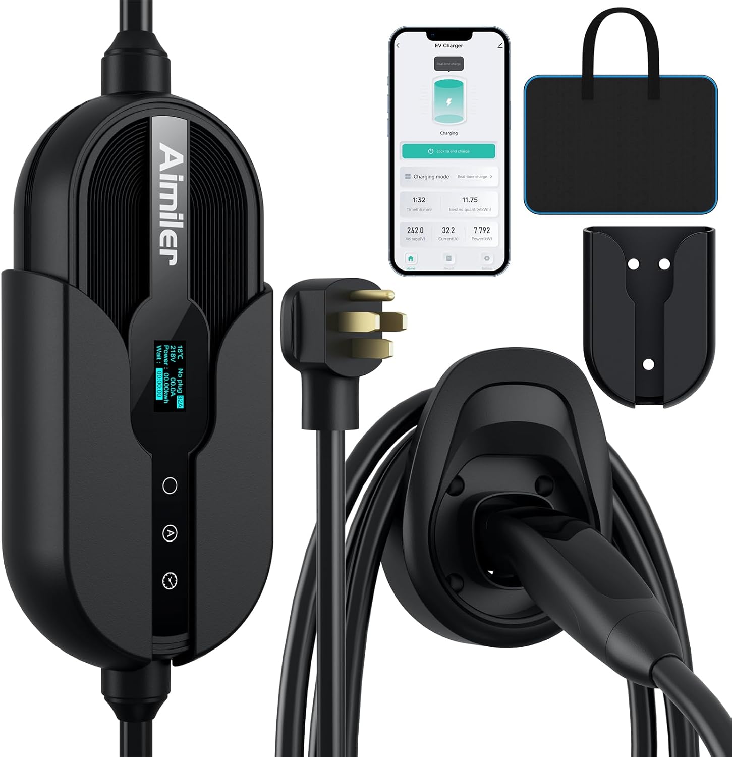 Tesla 240v Adapter NEMA 14-50 Adapter For Tesla Gen 2 Mobile Portable Charger Connect, 240v Outlet At 32A Compatible With Tesla 3/S/X/Y/Cyber Truck J1772 To Tesla Adapter