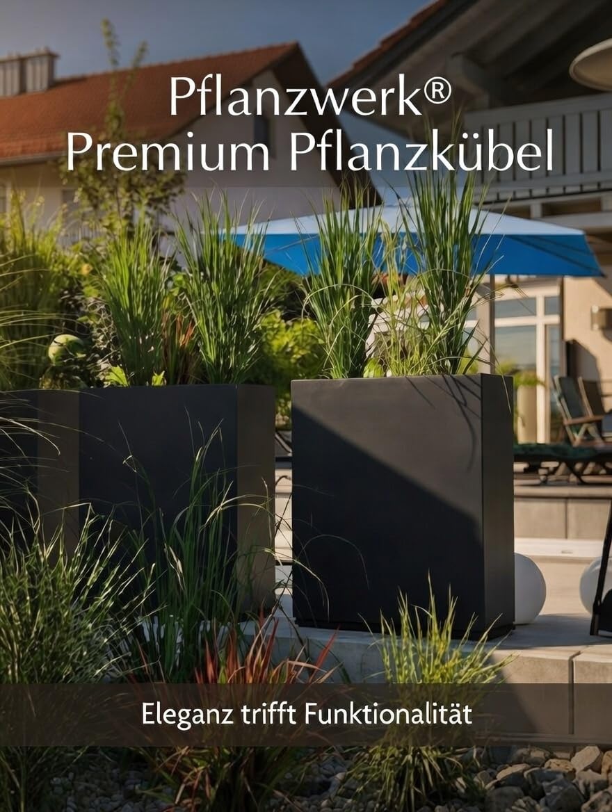 Pflanzwerk® Pflanzkübel Divider Anthrazit 72x60x25cm *Frostbeständiger Blumenkübel* *UV-Schutz* *Qualitätsware*