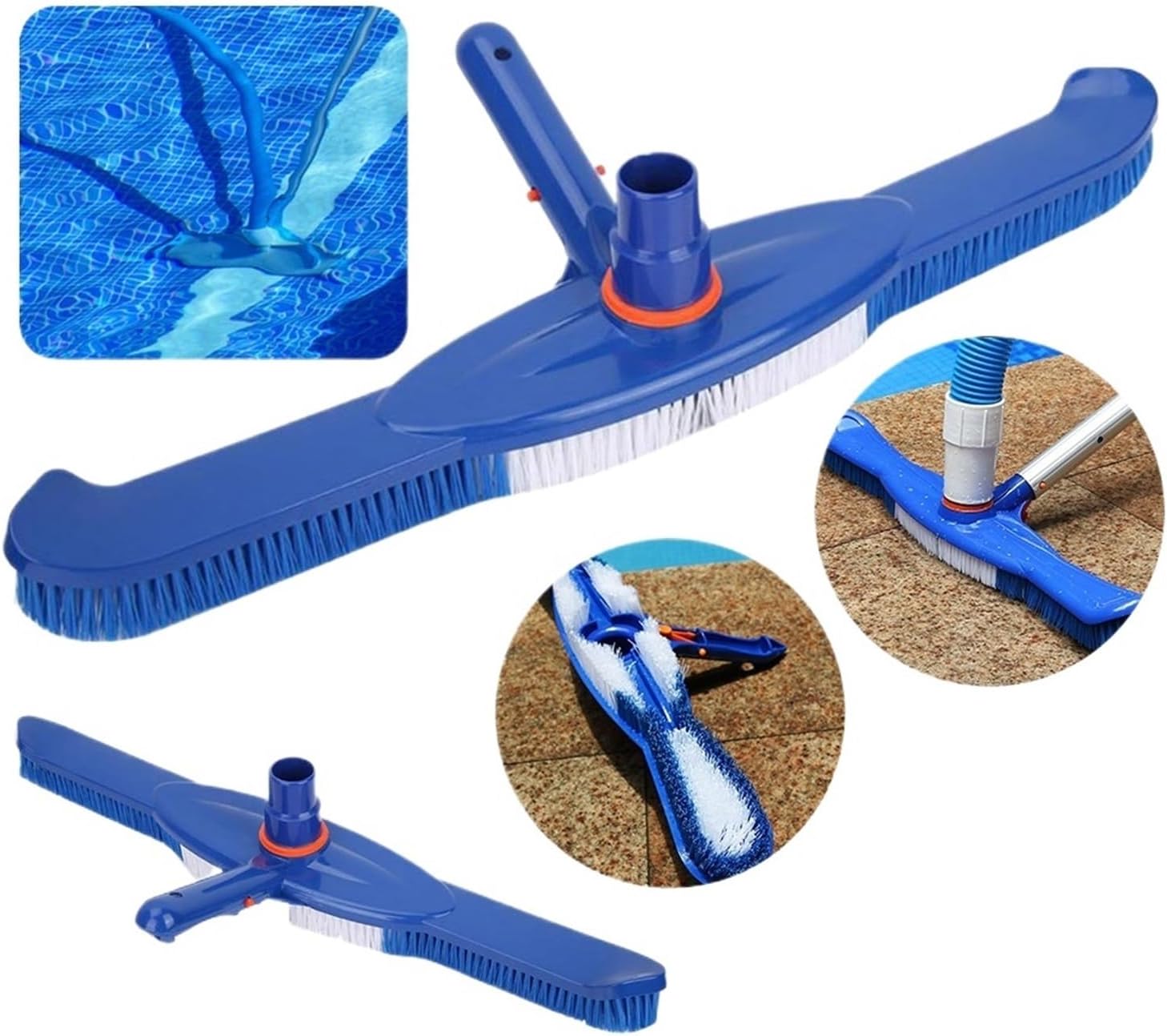 Pool Suction Cleaner with Swirl Adapter Pool Vacuum Cleaner Head Pool Brush Swimming Pool Cleaning Tools for Hot Springs Spas