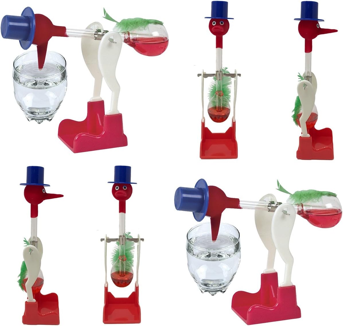 Drinking Bird Perpetual Motion (6 Pack) Original Vintage Retro Magic Sippy Dipping