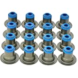 Michigan Motorsports LS/LT Beehive Valve Seal Kit | Set of 16 | Hat-Style Stem Seal for 4.8L 5.3L 5.7L 6.0L 6.2L 7.0L LS & Gen V LT Engines | OEM-Style Powdered Metal Guide Fit