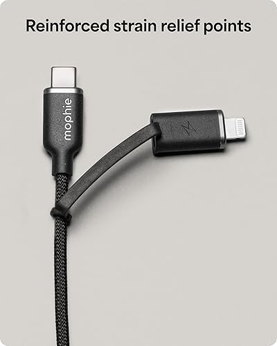 Miniatura 8 de mophie Cable de silicona Charge Stream USB-C a Lightning de 6.6 ft6 pies, reforzado Enduraflex, carga rápida de 30 W, diseño ultraduradero y flexible
