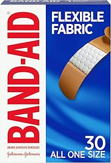 Band-Aid Flexible Fabric Bandages with Quilt-Aid Cushioning (30 Count)
