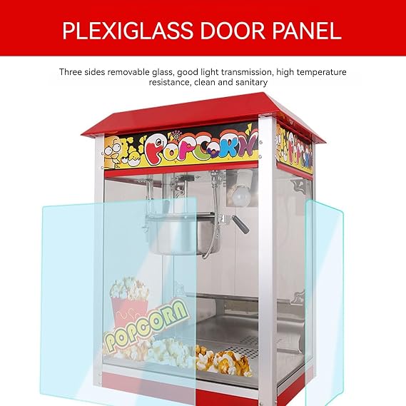 Popcorn Machine Commercial Stall Automatic Bulking Machine Electric Spherical Butterfly Popcorn Machine Roof Popcorn Machine (Color : Black, Size : 1400W)