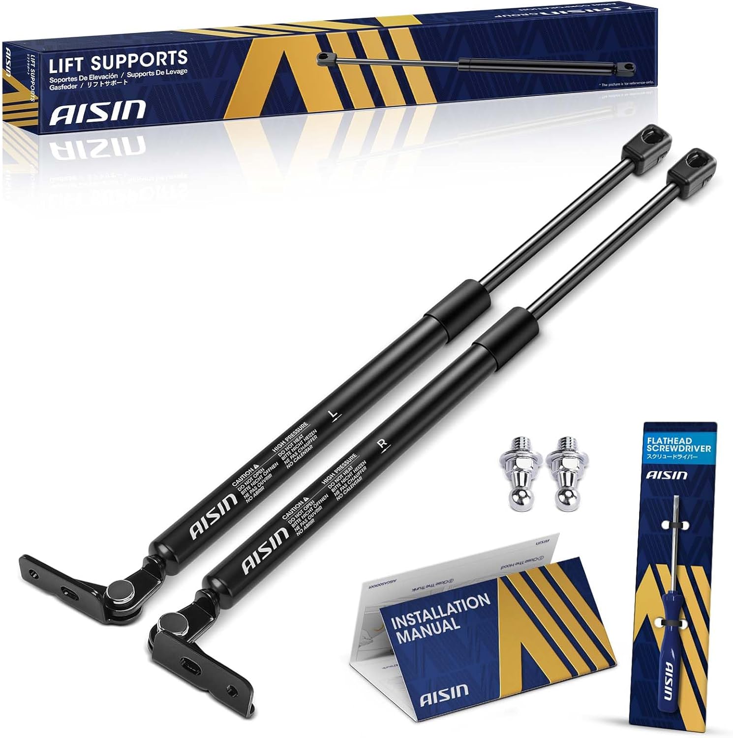 AISIN AFTERMARKET GASZ-01225 Rear Tailgate Lift Supports Shock Struts - Compatible with Mazda MPV 2000-2006 - Set of 2