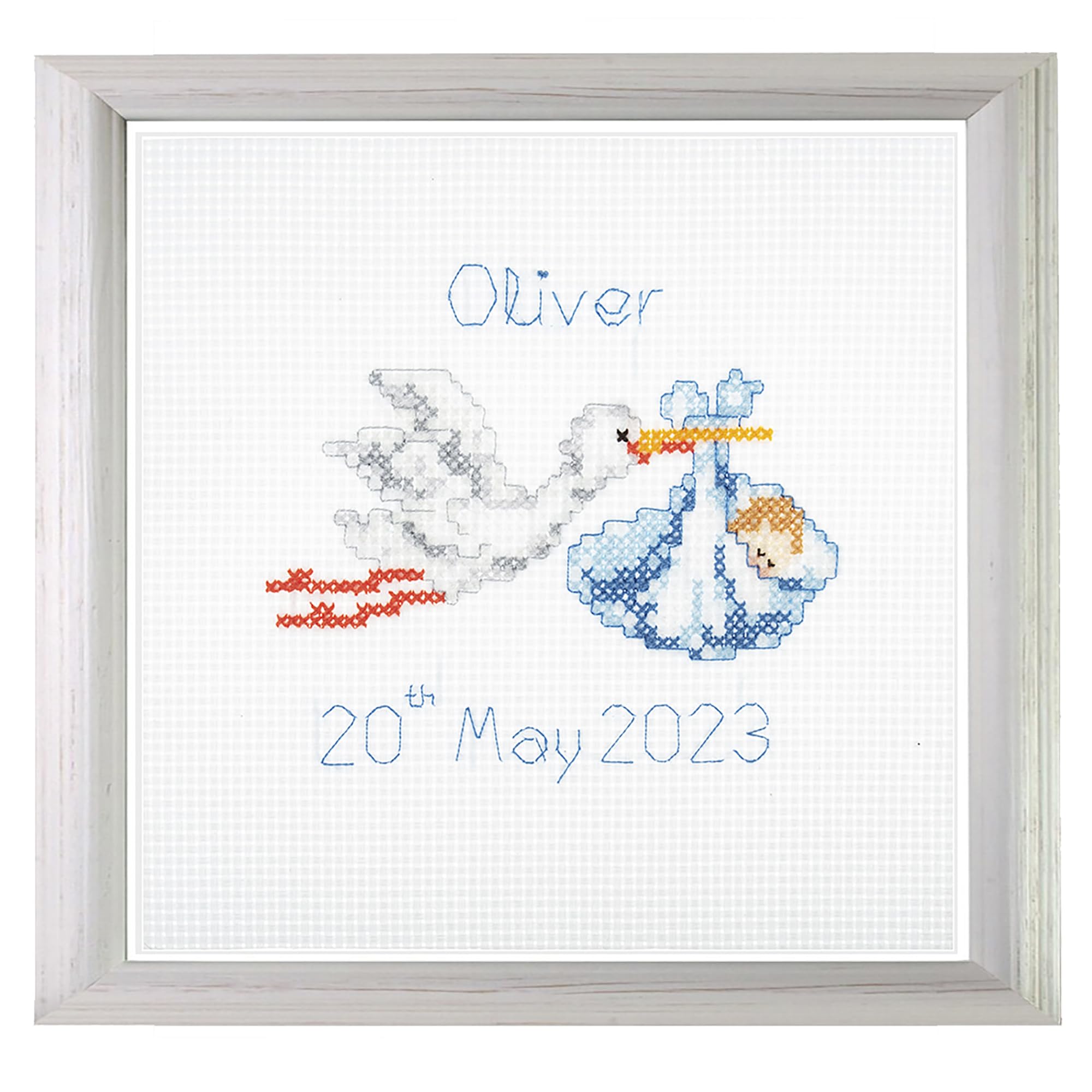 Trimits Mini Counted Cross Stitch Kits, 13 x 13cm (5 x 5in), New Baby - Image 2