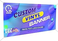 Vista 1 de Banner de vinilo personalizado por EKSPRINT, Banners y carteles de 13OZ personalizables para interiores y exteriores, Banner personalizado Banners