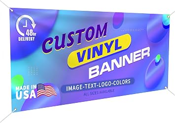 Custom Vinyl Banner by EKSPRINT, 13OZ Banners and Signs Customize for Indoor and Outdoor, Custom banner | Banners Customize for Business, Birthday, Party, School, Shop -2X4Ft