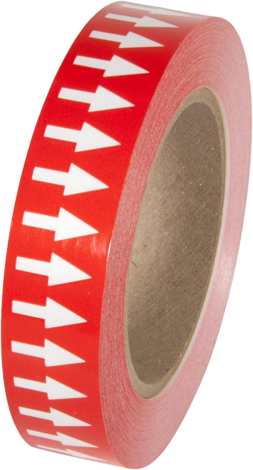 INCOM Manufacturing Directional Pipe Flow Arrow Adhesive Tape, Pipe Identification Marking, Removable backing liner, Red/White, 1 inch x 108 ft, PMA154