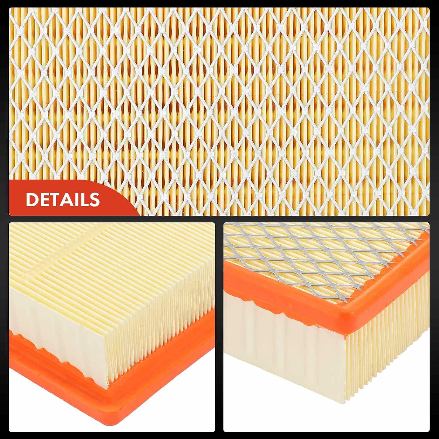 A-Premium Engine Air Filter Compatible with Dodge Ram 1500 2002-2010, Ram 2500 2003-2010, Ram 3500 2002-2009 & Ram 1500 (Classic), 2500, 3500 2011-2018, Flexible Panel Air Filter, Pack of 2