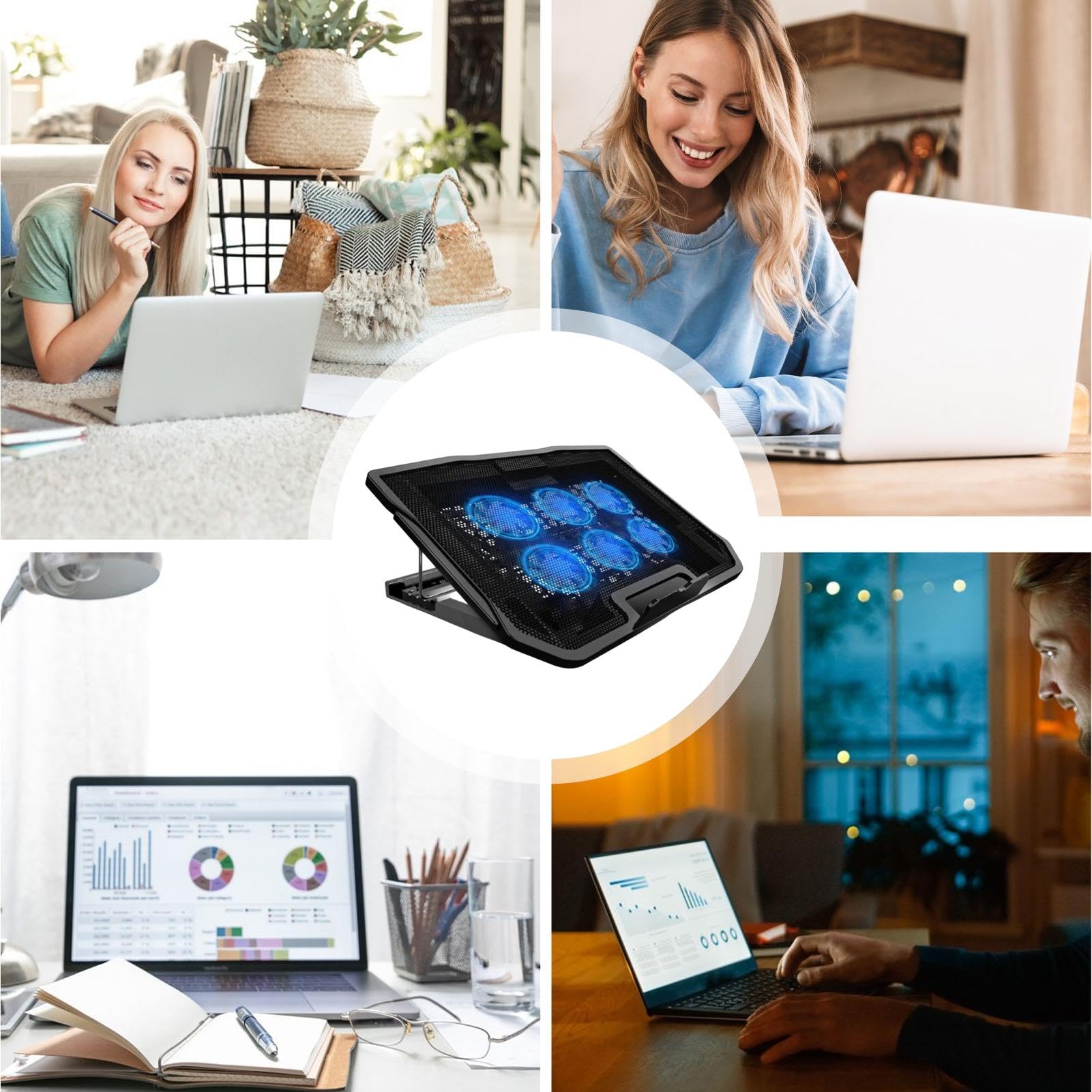 Radiatore per notebook | Supporto per laptop | Ventole di raffreddamento