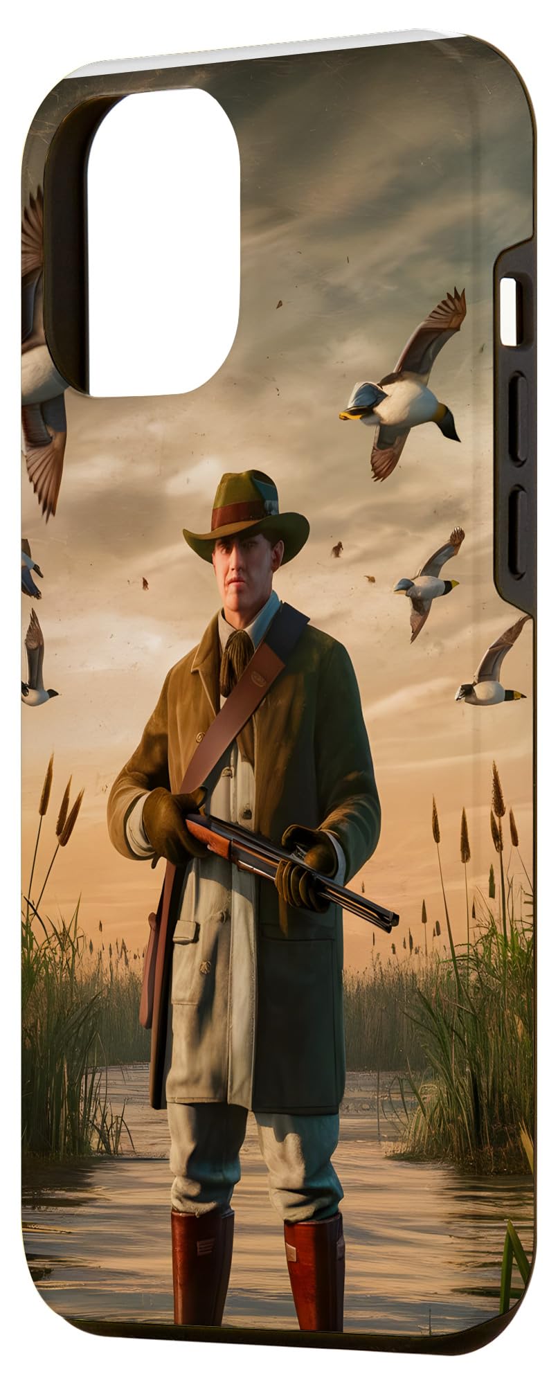 iPhone 14 Pro Max Duck Hunter Men Vintage painting Case - Image 2