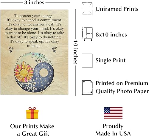 Miniatura 2 de AMERICAN LUXURY GIFTS Inspirational Quotes Wall Decor - To Protect You Motivational Modern Zen Parchment Wall Art | Ideal for Living Room, Office,