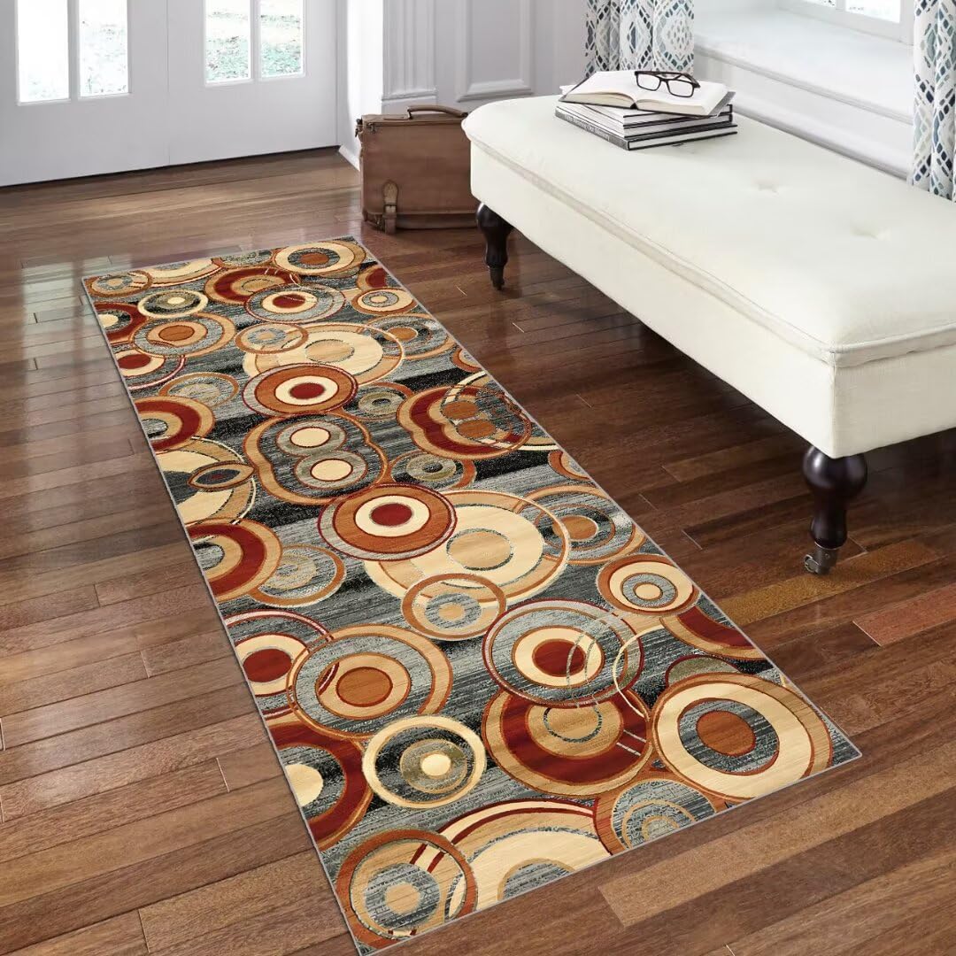 Tapis De Passage Couloir Boho Vintage 40x250cm - Antidérapant Lavable Absorbant Bohème Personnalisable