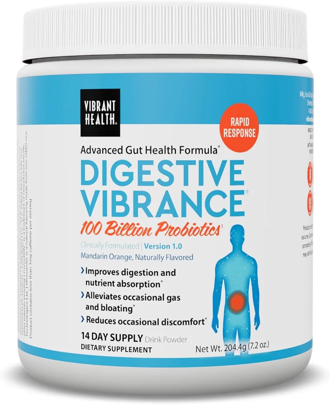 Digestive Vibrance, Probiotic Powder Reinvented with Special Ingredients, 100 Billion Probiotics Per Serving, 14 Servings