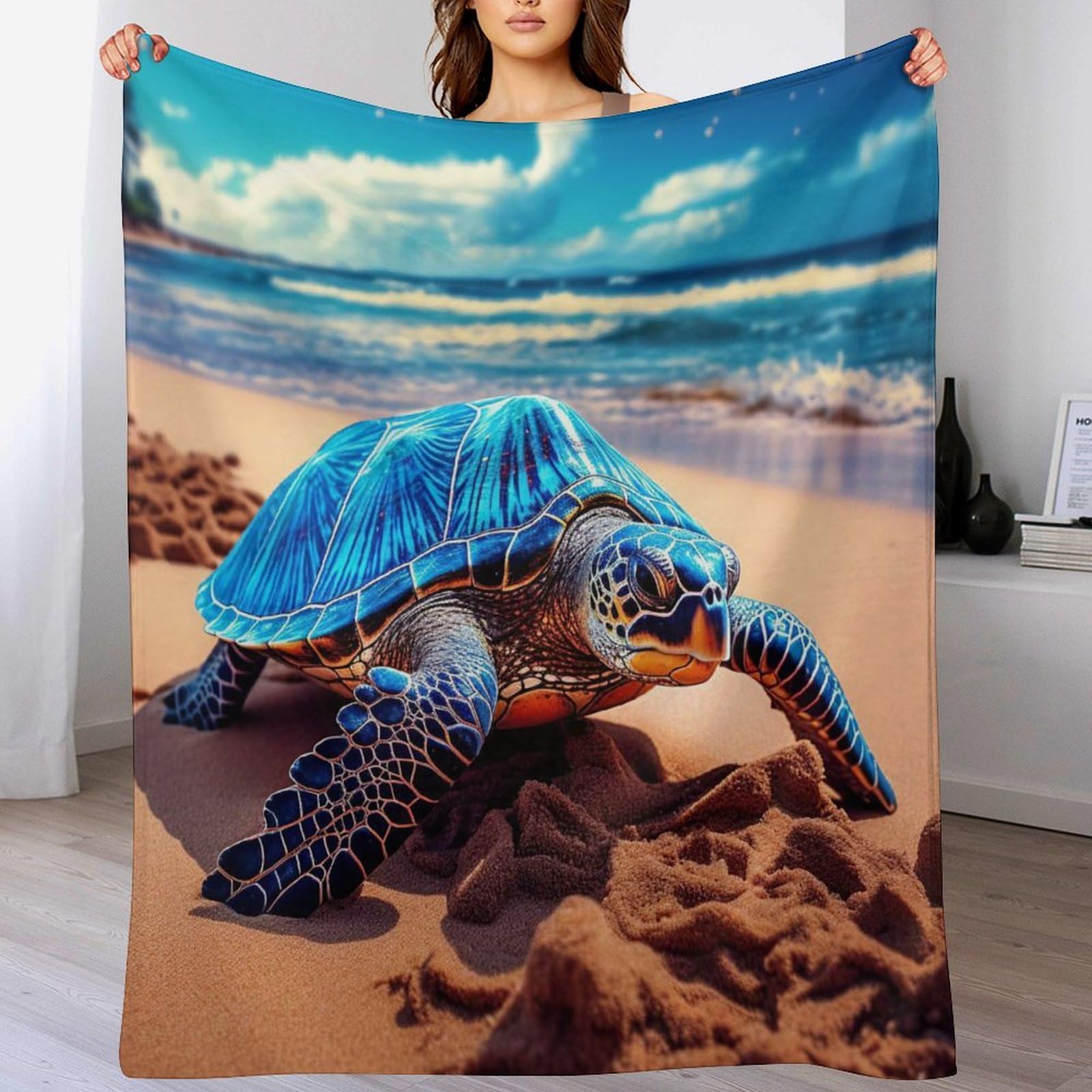 Couverture polaire tortues de mer nid douillet toutes saisons