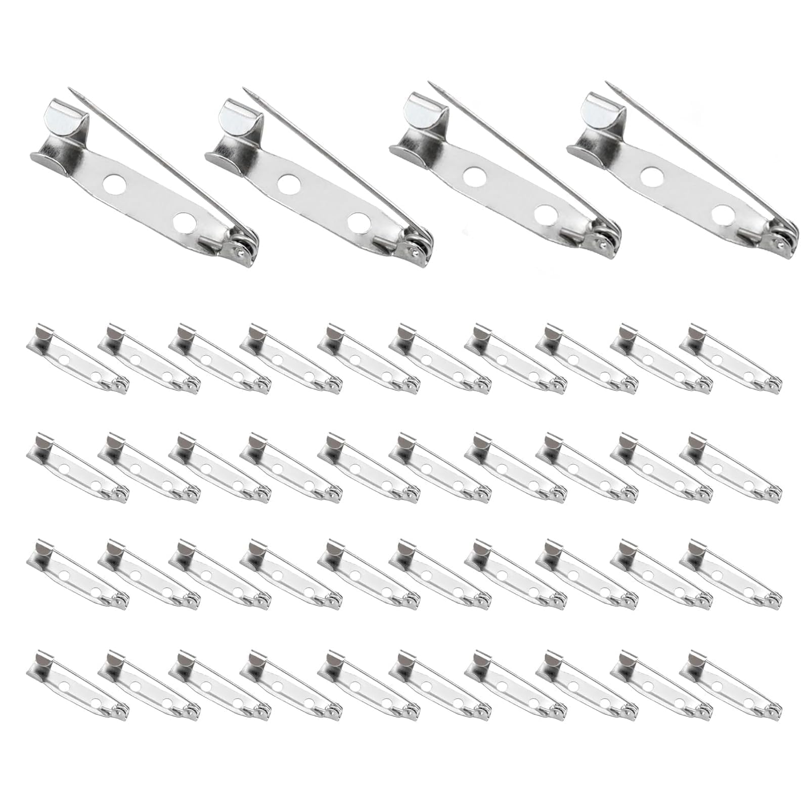 150PCS Brooch Pins, 25mm Secure Back Clasp Safety Pins, brooch pins, for Badges Corsages Boutonniere Name Tags Jewelry Making DIY Crafts
